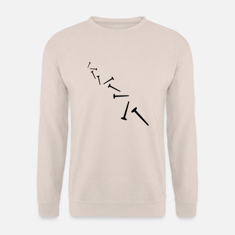 Screws Pattern - Unisex Pullover - Sand