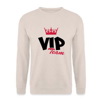 vip_team2 - Unisex Pullover - Sand - Vorne - Alina (178cm) & Michal (187cm)