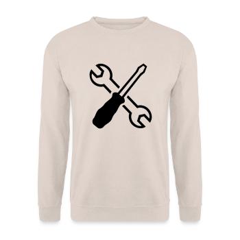 Werkzeug - Unisex Pullover - Sand - Vorne - Alina (178cm) & Michal (187cm)