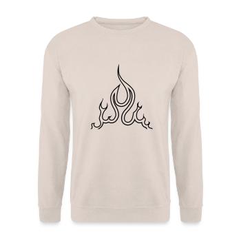 feu - Sweat-shirt Unisexe - sable - Devant - Alina (178cm) & Michal (187cm)