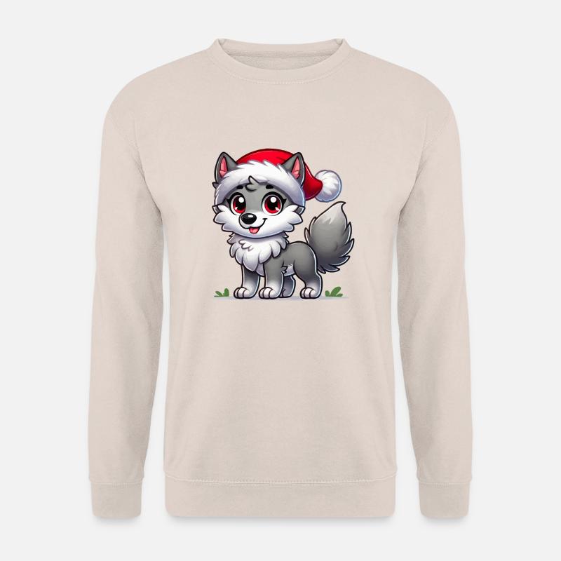 Wolf Merry Christmas - Unisex Pullover - Sand