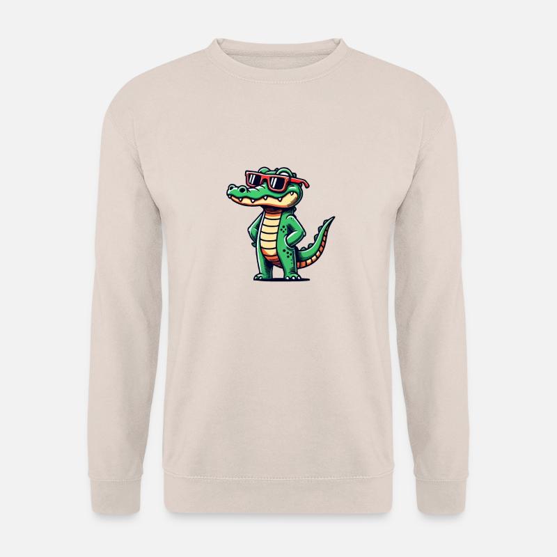 Crocodile Comic Cool - Unisex Sweatshirt - sand