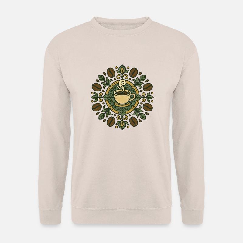 Kaffee-Mandala - Unisex Pullover - Sand
