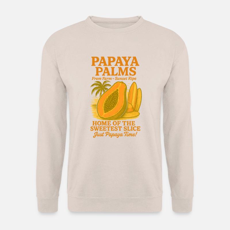 Papaya Frucht Sommer Urlaub Obst - Unisex Pullover - Sand