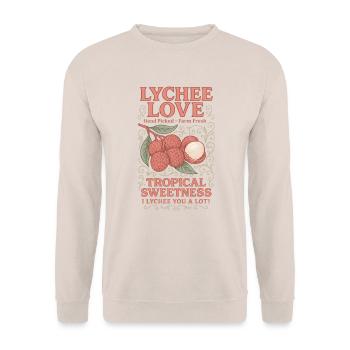 Lychee Love - Unisex Sweatshirt - sand - Front - Alina (178cm) & Michal (187cm)