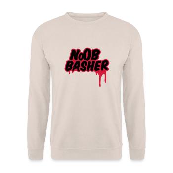 Noob Basher - Unisex Pullover - Sand - Vorne - Alina (178cm) & Michal (187cm)