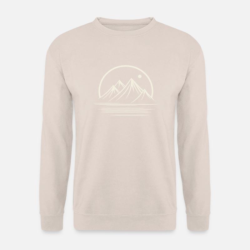Wanderer, Berglogo, Höhenklettern - Unisex Pullover - Sand