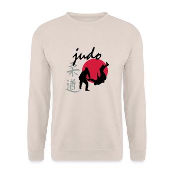 judo - Unisex Sweatshirt - sand - Front - Alina (178cm) & Michal (187cm)