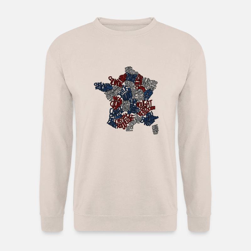 Frankreichkarte - Unisex Pullover - Sand