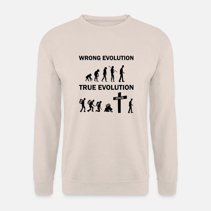 Jésus de la véritable évolution - Sweat-shirt Unisexe - sable
