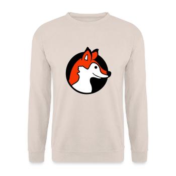 trou de renard roux renard sauvage animal peeps visage tête - Sweat-shirt Unisexe - sable - Devant - Alina (178cm) & Michal (187cm)