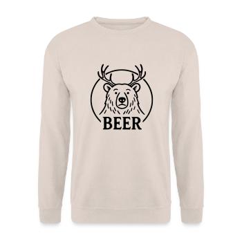 Beer - Sweat-shirt Unisexe - sable - Devant - Alina (178cm) & Michal (187cm)