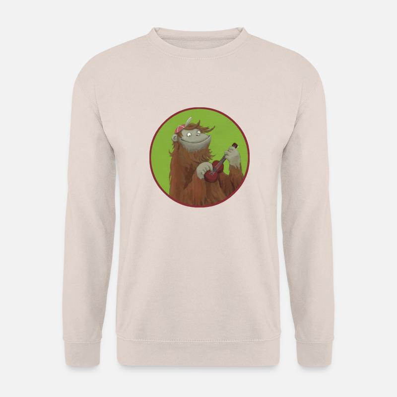 Monkey with ukulele - Unisex Sweatshirt - sand