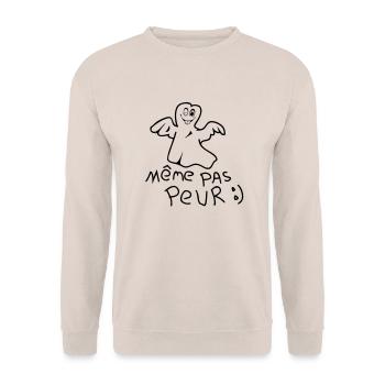 meme pas peur - Sweat-shirt Unisexe - sable - Devant - Alina (178cm) & Michal (187cm)