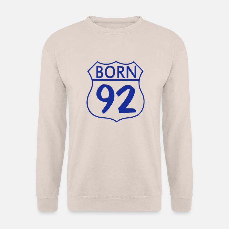 Born 1992 (ID:005001) - Unisex Pullover - Sand