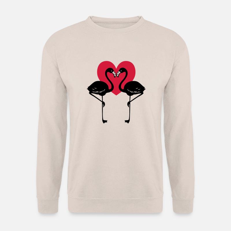 Herz + Flamingos = Love - Unisex Pullover - Sand