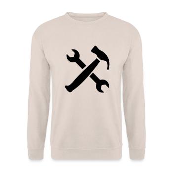 Werkzeug - Unisex Pullover - Sand - Vorne - Alina (178cm) & Michal (187cm)