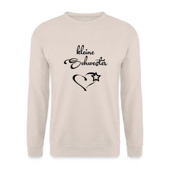 Kleine Schwester - Unisex Sweatshirt - sand - Front - Alina (178cm) & Michal (187cm)