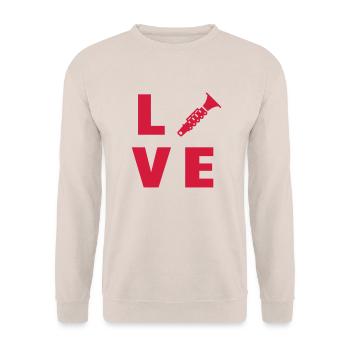 Clarinette Clarinettiste Musique Musicien Concert - Sweat-shirt Unisexe - sable - Devant - Alina (178cm) & Michal (187cm)