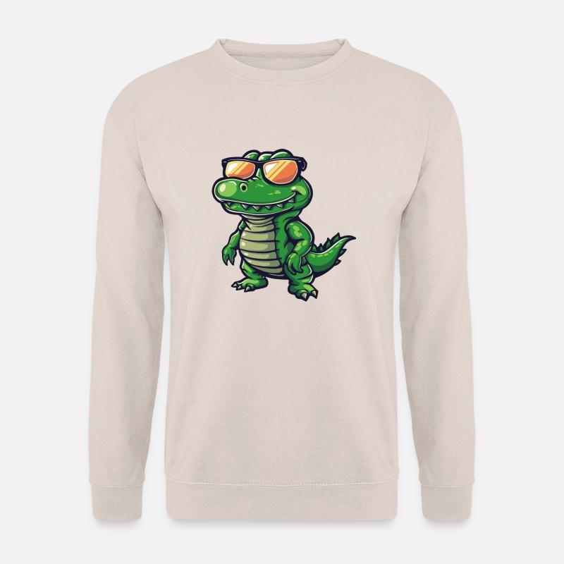 Alligator Comic Cool - Unisex Sweatshirt - sand