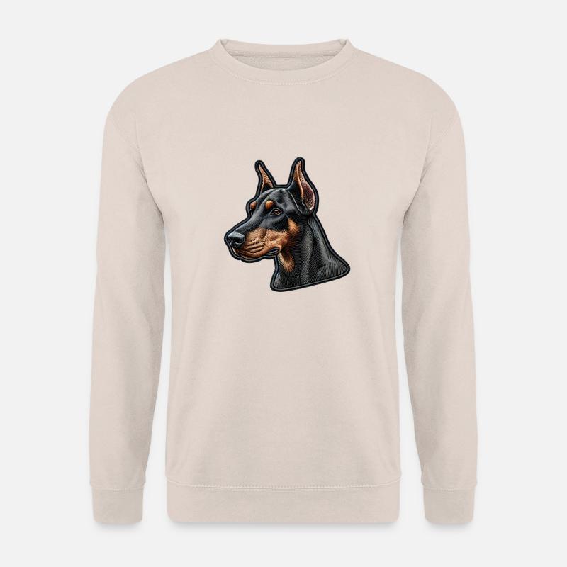 Eleganter und wacher Dobermann - Unisex Pullover - Sand