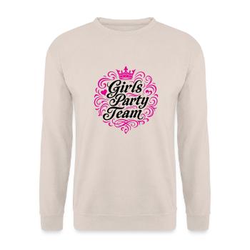 Équipe de fête entre filles - Sweat-shirt Unisexe - sable - Devant - Alina (178cm) & Michal (187cm)