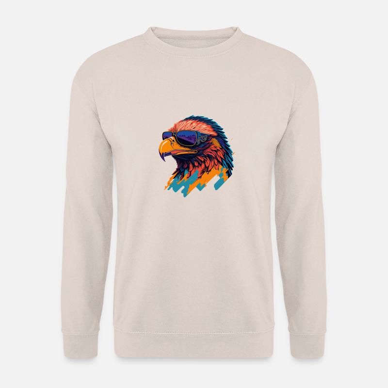 Majestic Soar: Retro Eagle T-Shirt - Unisex Sweatshirt - sand
