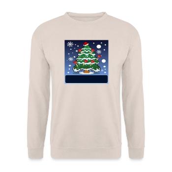 INSTALLATIONS SANITAIRES PLOMBIER DE NOËL PÖMPEL - Sweat-shirt Unisexe - sable - Devant - Alina (178cm) & Michal (187cm)