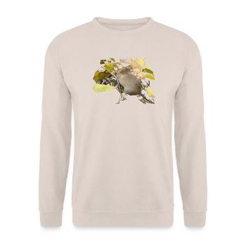 Maus im Laub - Unisex Pullover - Sand - Vorne - Alina (178cm) & Michal (187cm)