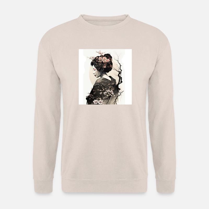 Anmutige, japanische Geisha - Unisex Pullover - Sand