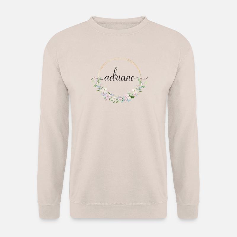 Adriane! Name Floral - Unisex Pullover - Sand