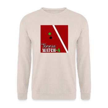 TENNIS MATCH MATCHA - Unisex Pullover - Sand - Vorne - Alina (178cm) & Michal (187cm)