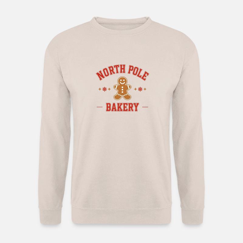 College Style Lebkuchenmann – North Pole Bakery - Unisex Pullover - Sand