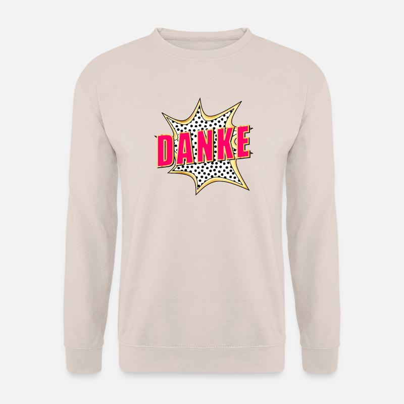 DANKESCHÖN DANKE POP-ART - Unisex Pullover - Sand