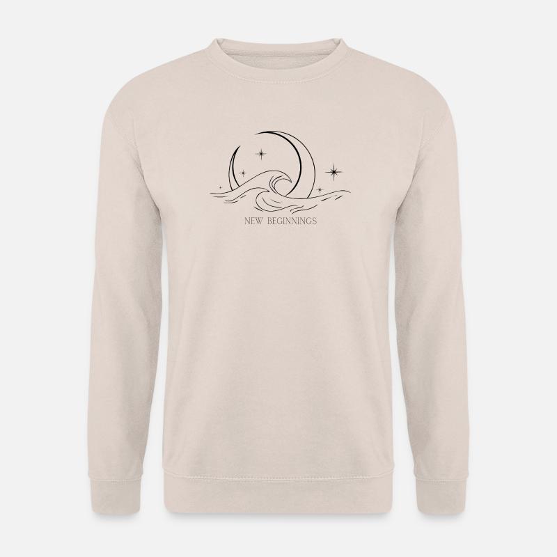 Mystische Welle & Halbmond – New Beginnings - Unisex Pullover - Sand