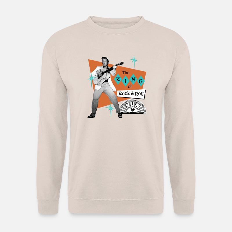 Elvis Presley Design The King Of Rock & Roll  - Unisex Pullover - Sand