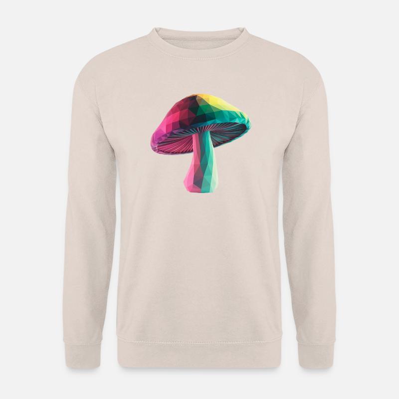 Pilz - Cooles Low-Poly-Logo - Unisex Pullover - Sand
