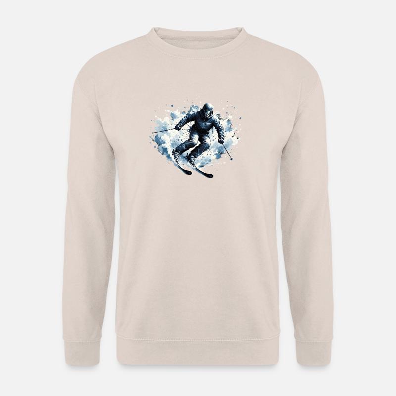 Skifahrer Powder Action - Unisex Pullover - Sand