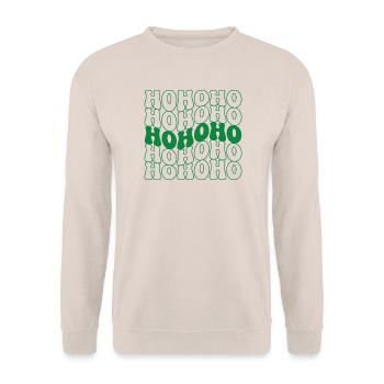 Hohoho Noël Vintage - Sweat-shirt Unisexe - sable - Devant - Alina (178cm) & Michal (187cm)