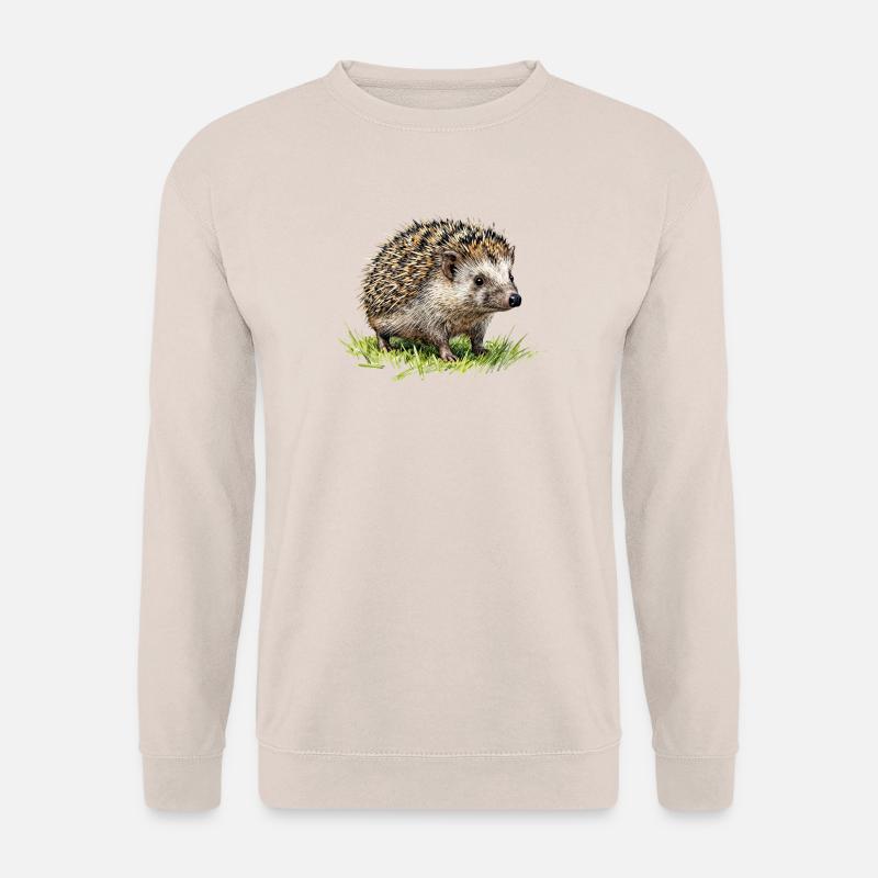 Aquarell Igel im Gras - Unisex Pullover - Sand