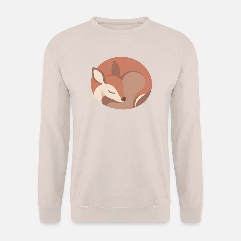 Schlafender Fuchs in der sanften Palette - Unisex Pullover - Sand