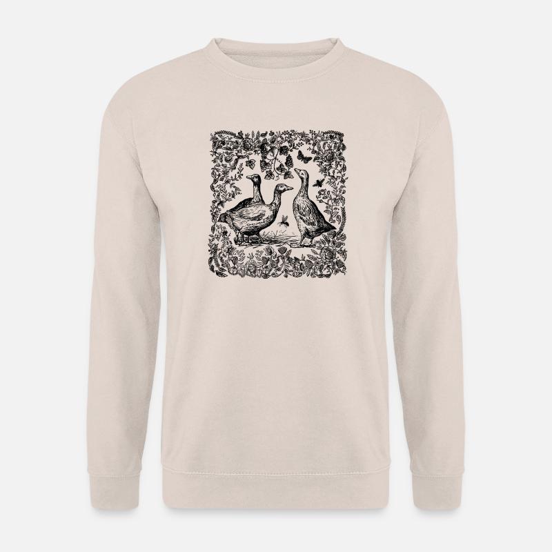 Gänse am See Silhouette - Unisex Pullover - Sand