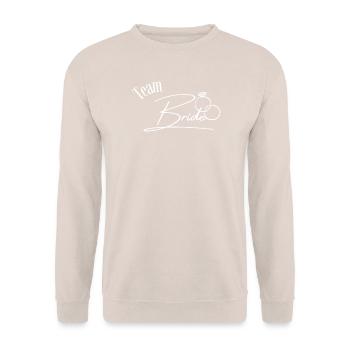 Team Bride - Unisex Pullover - Sand - Vorne - Alina (178cm) & Michal (187cm)