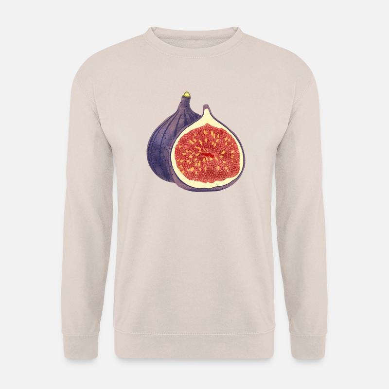 Opened Fig – Fruit Illustration - Unisex Sweatshirt - sand