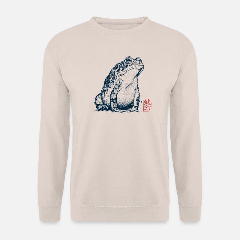 Japanischer Frosch mit Kanji - Unisex Pullover - Sand