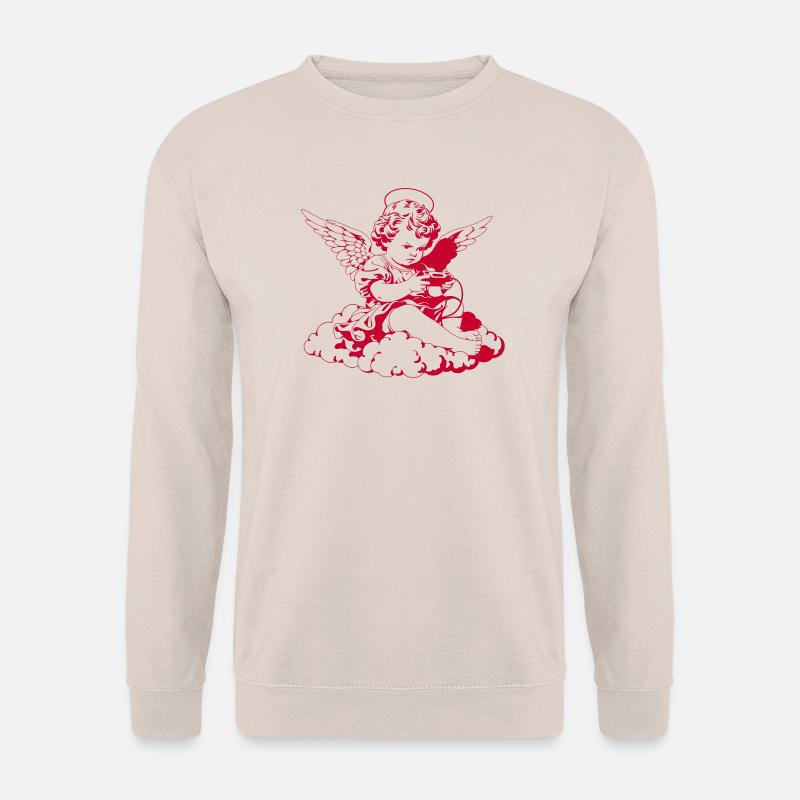 Gaming Engel – Cherub mit Controller - Unisex Pullover - Sand