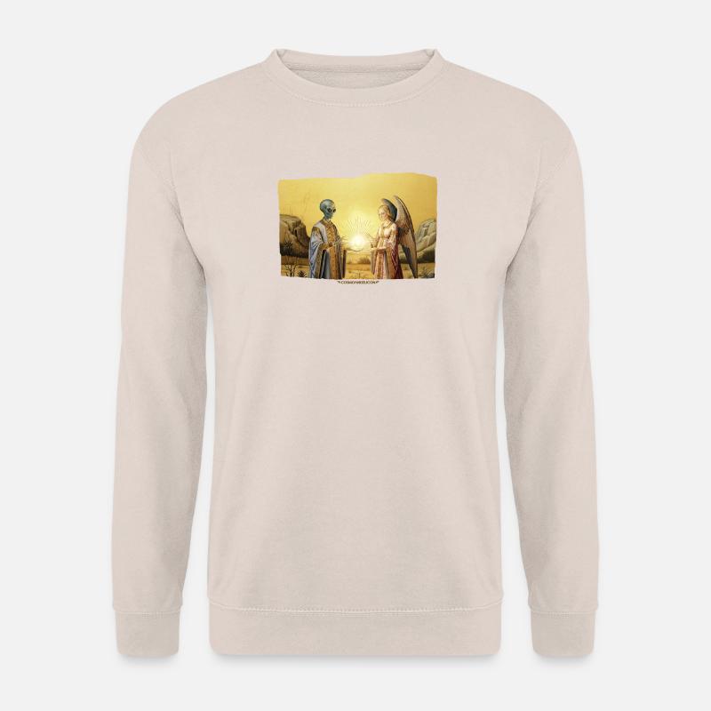 Alien & Angel Light Orb Begegnung mittelalterliche Science-Fiction - Unisex Pullover - Sand