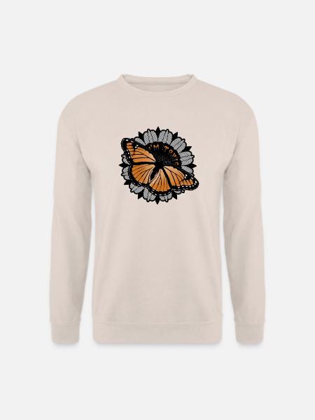 Giftige Schönheit – Monarchfalter-Kunst - Unisex Pullover - Sand