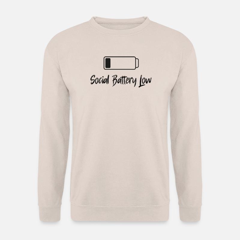 Social Battery Low - Unisex Pullover - Sand