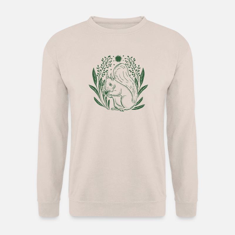 Eichhörnchen im Blattkranz - Unisex Pullover - Sand